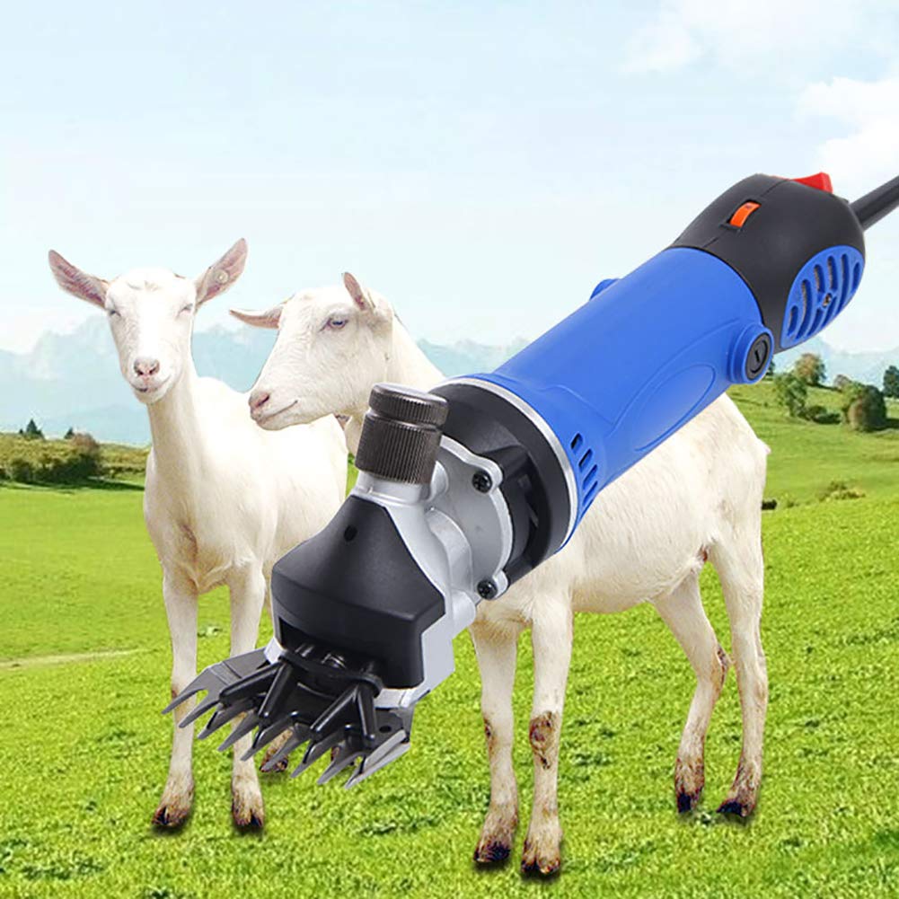 Esquiladora eléctrica para Ganado 850 W para Lana para Mascotas 6 velocidades Adecuada para Afeitar ovejas Cabras y Otros Animales Cuchilla Recta de 9,Hoja Recta de 9 Dientes