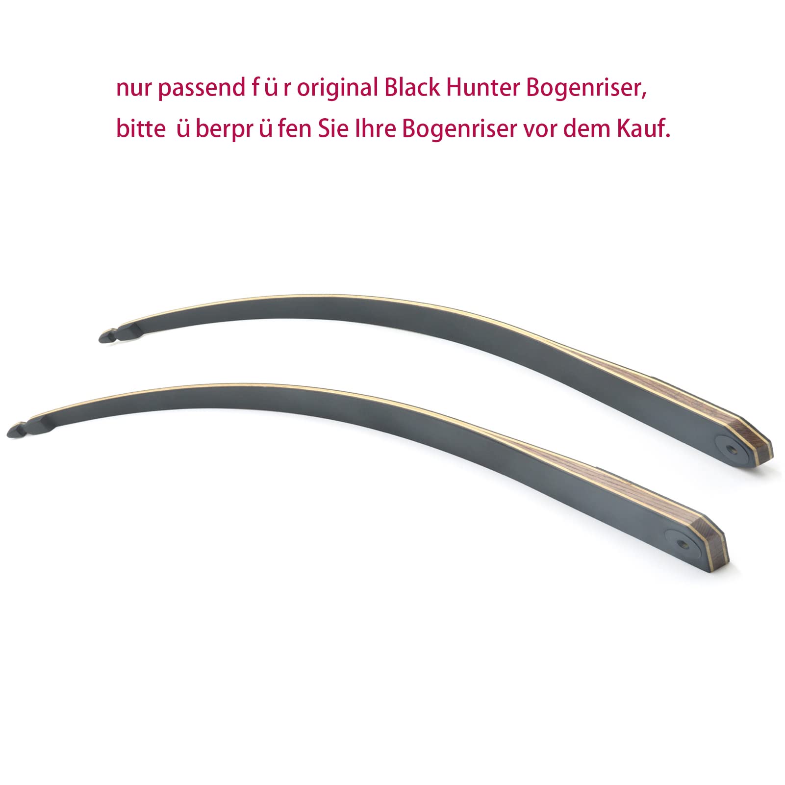 Black Hunter Wurfarme Langbogen Gliedmaßen Wurfarme 25-60lbs (60lbs)