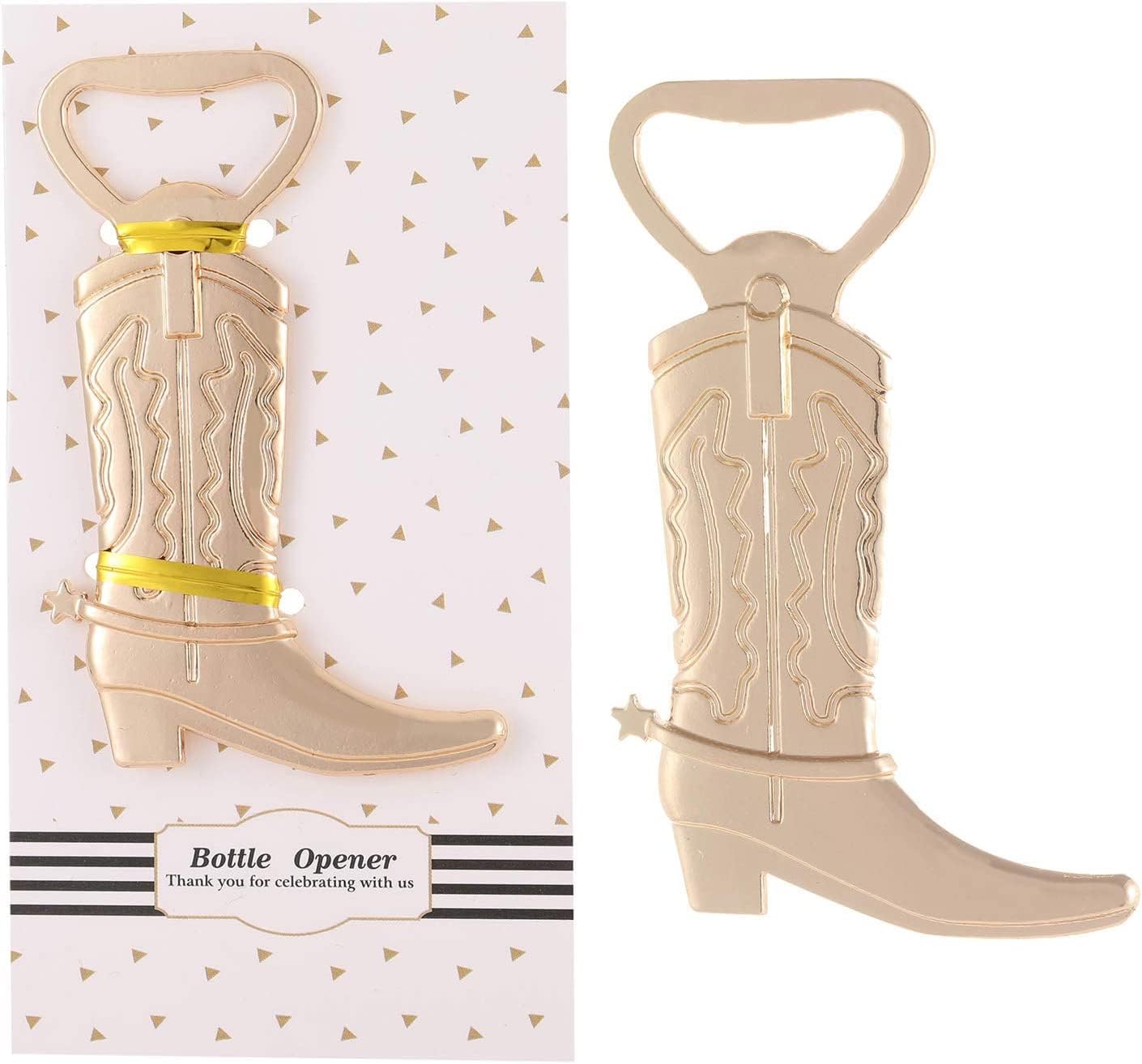 PARTYGOGO 12 Pcs New Cowboy Boot Bottle Opener Favors for