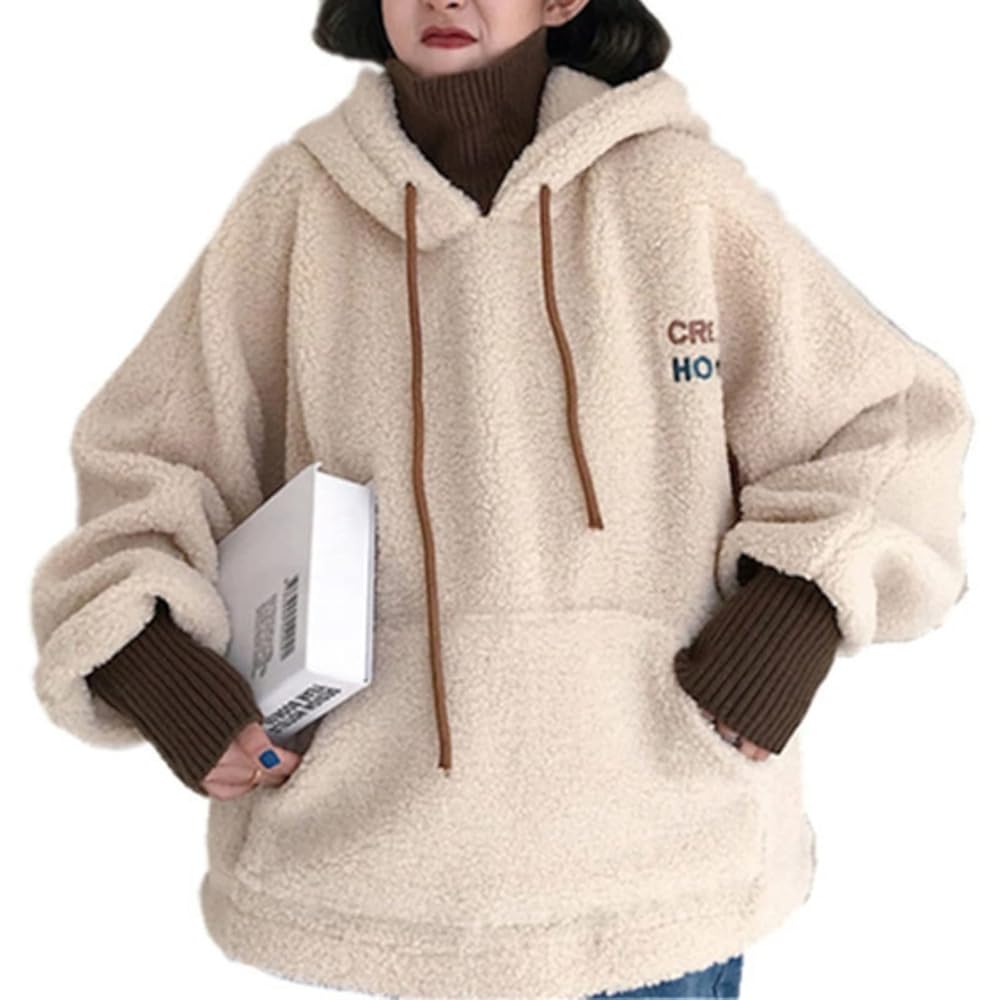 Amazon.com: Women Sherpa Fleece Hoodie Hooded Sweatshirt