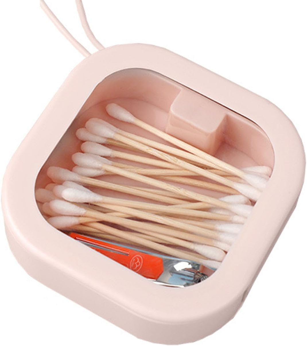 2Pcs Hair Tie Storage Box Hair Clip Holder Portable Storage Container Cotton Swab Dispenser