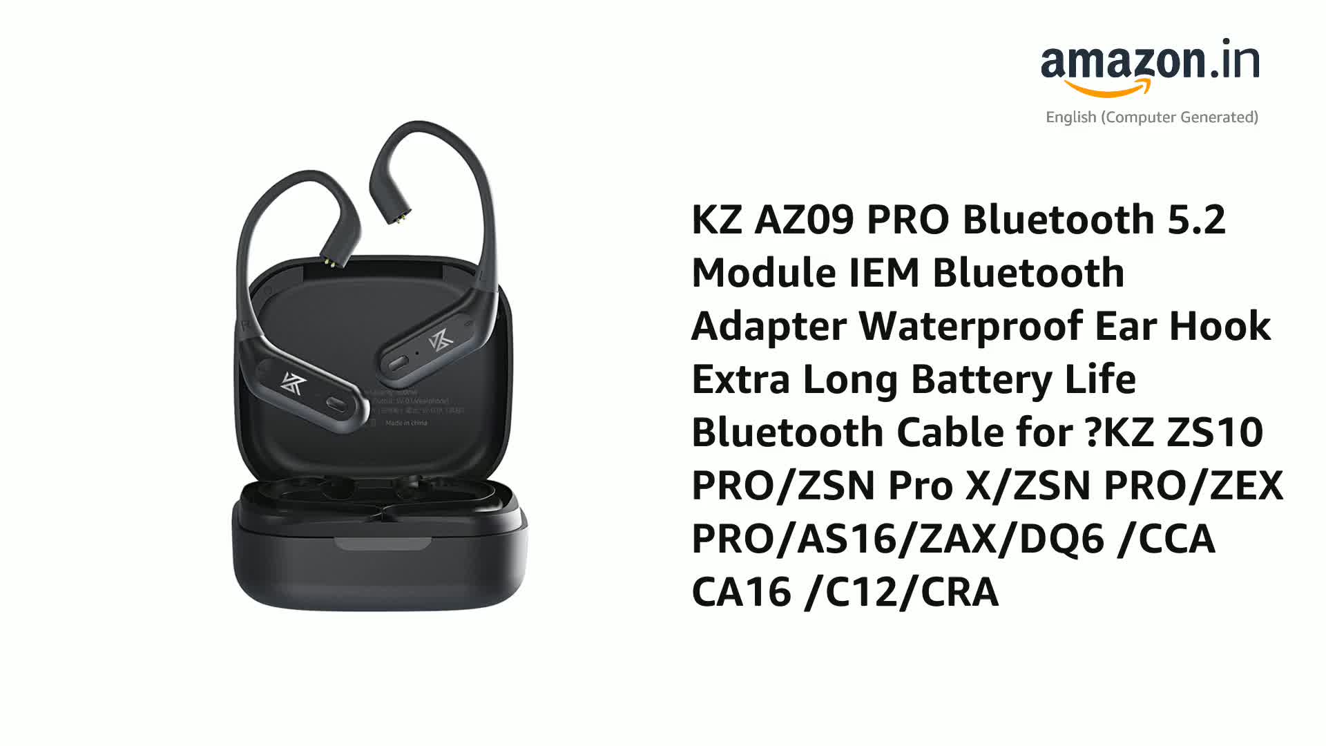 KZ AZ09 PRO Bluetooth 5.2 Module IEM Bluetooth Adapter Waterproof