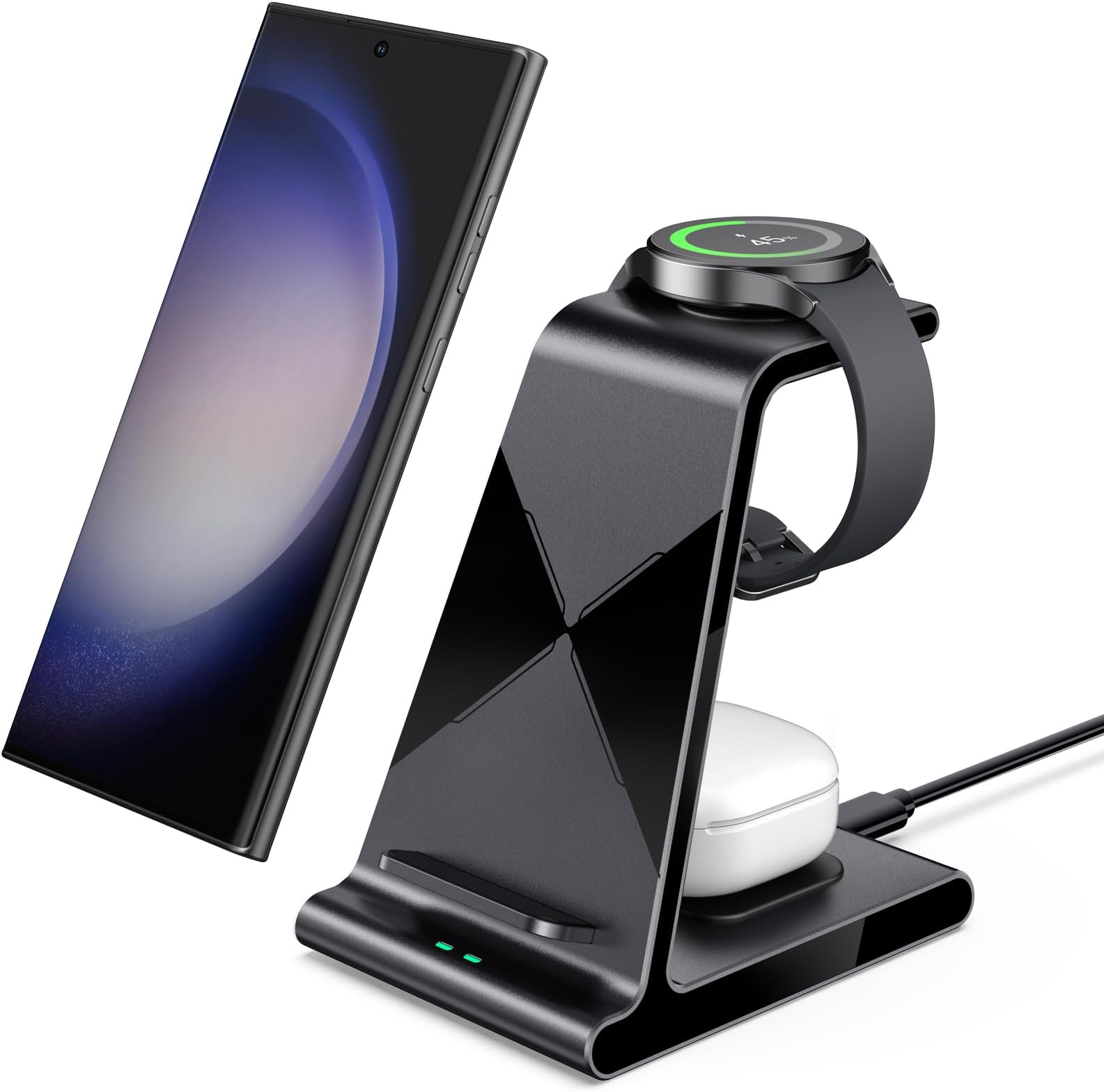 Station de Charge Sans Fil Pliable 3-en-1 - Pour Téléphone