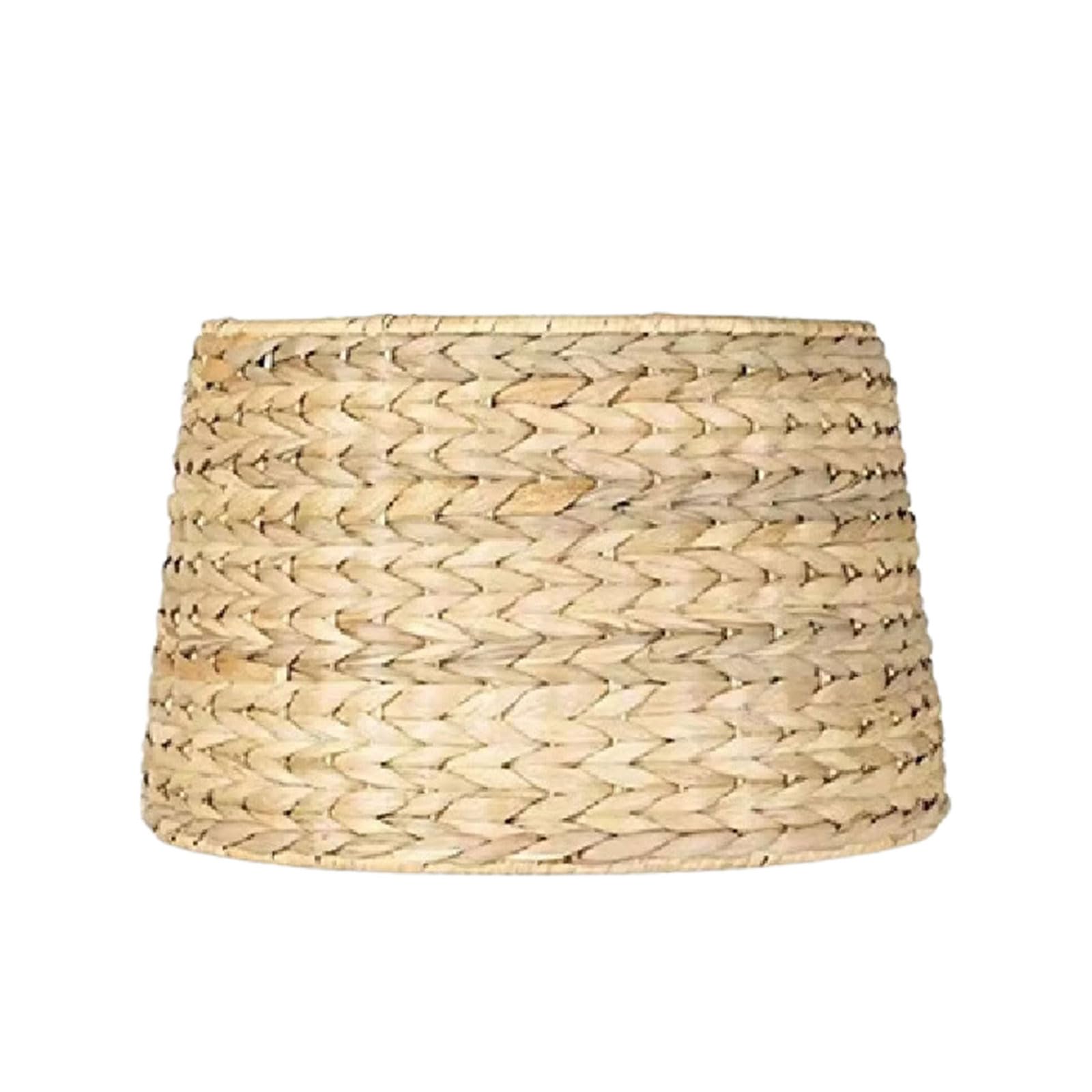 Msioytog Fenugreek Grass Type Drum Shape Lamps Cover E27 Interfaces Weave Lampshades Wall Light Shade Decorative Lighting Accessories Enduring Weave Lampshades