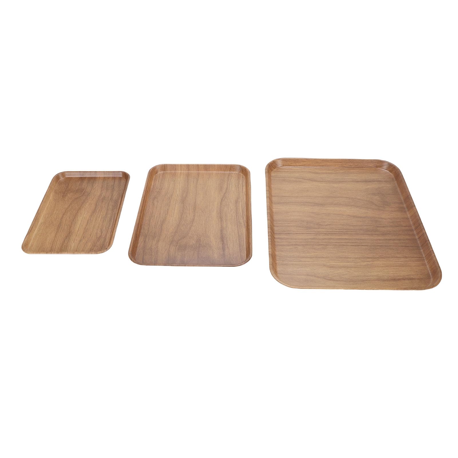 Jeffergarden Set di Vassoi da Portata Rettangolari, Piatti da Portata in Melamina 3 Dimensioni 15,2 X 10,6 Pollici 12,2 X 8,9 Pollici 10,0 6,8, Antiscivolo Impilabili Facili da Pulire per Feste