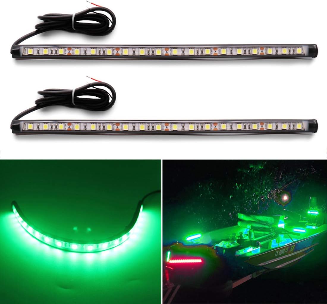 Botepon Navigation Lights - LED Bow Lights, Green & Red, Night Fishing, Deck, IP67 Waterproof for Pontoon, Dinghy, Kayak, Jon Boat, Yacht