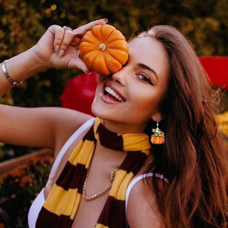 8PCS Fall Earrings for Women Cute Pine Cone Corn Maple Leaf Pumpkin Turkey Earrings Autumn Thanksgiving Earrings Autumn Thanksgiving Jewelry - Image 4