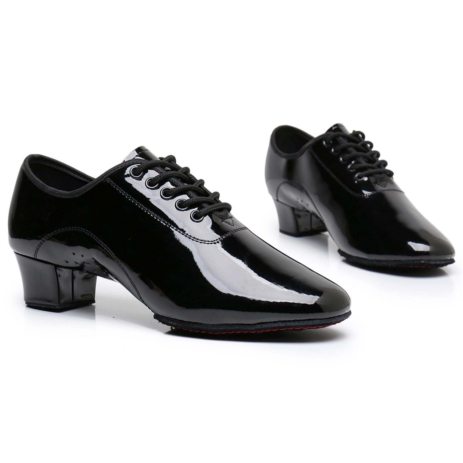 Scarpe da Ballo Latino da Uomo Scarpe da Ballo Moderne per Adolescenti con Suola Divisa in Pelle Scamosciata Tacco Basso