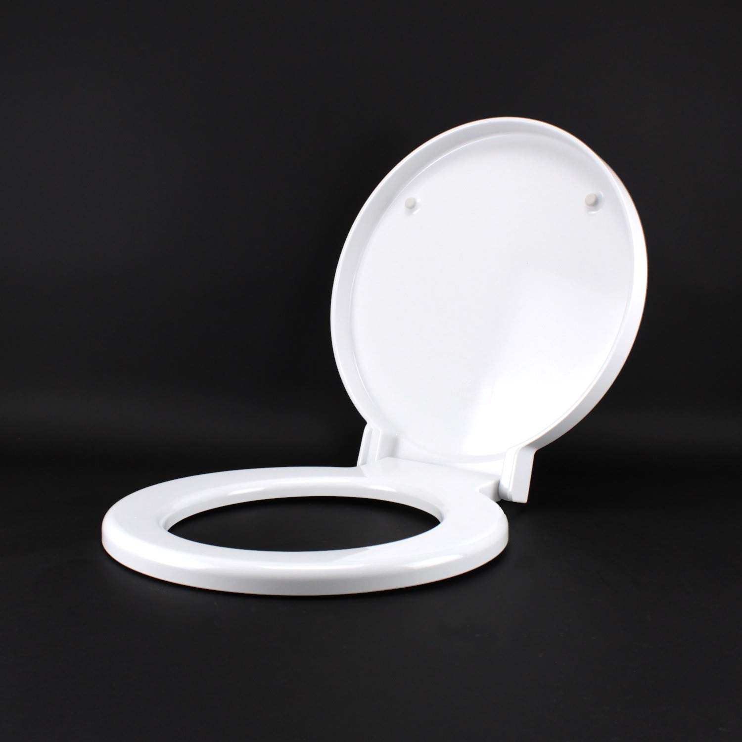 Asiento de inodoro para Arkè Galassia como original, termoendurecible, blanco, bisagra inoxidable normal