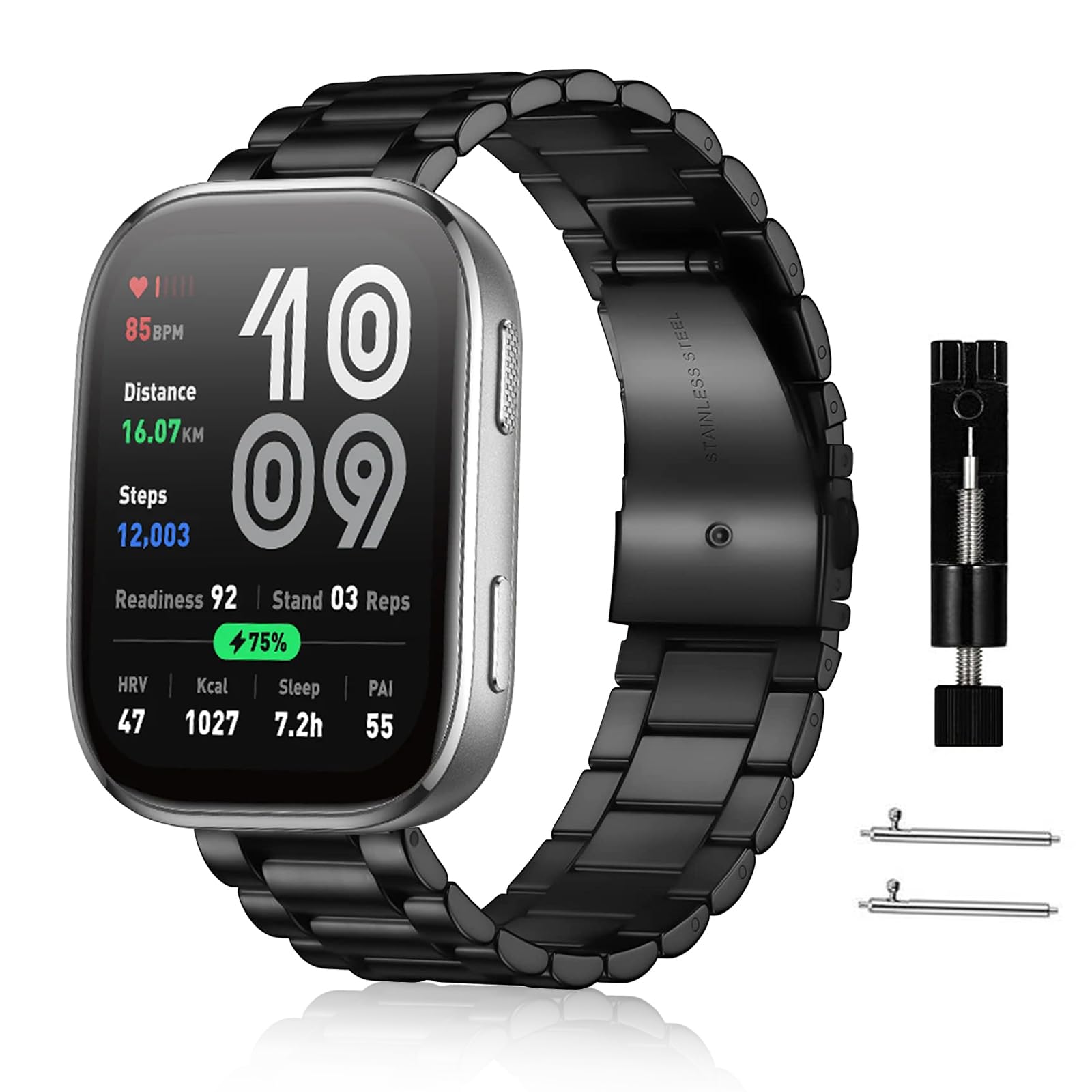 Amazon.co.jp: [RoSoki] 22 mm バンド Amazfit Bip Max/Amazfit Bip 6 