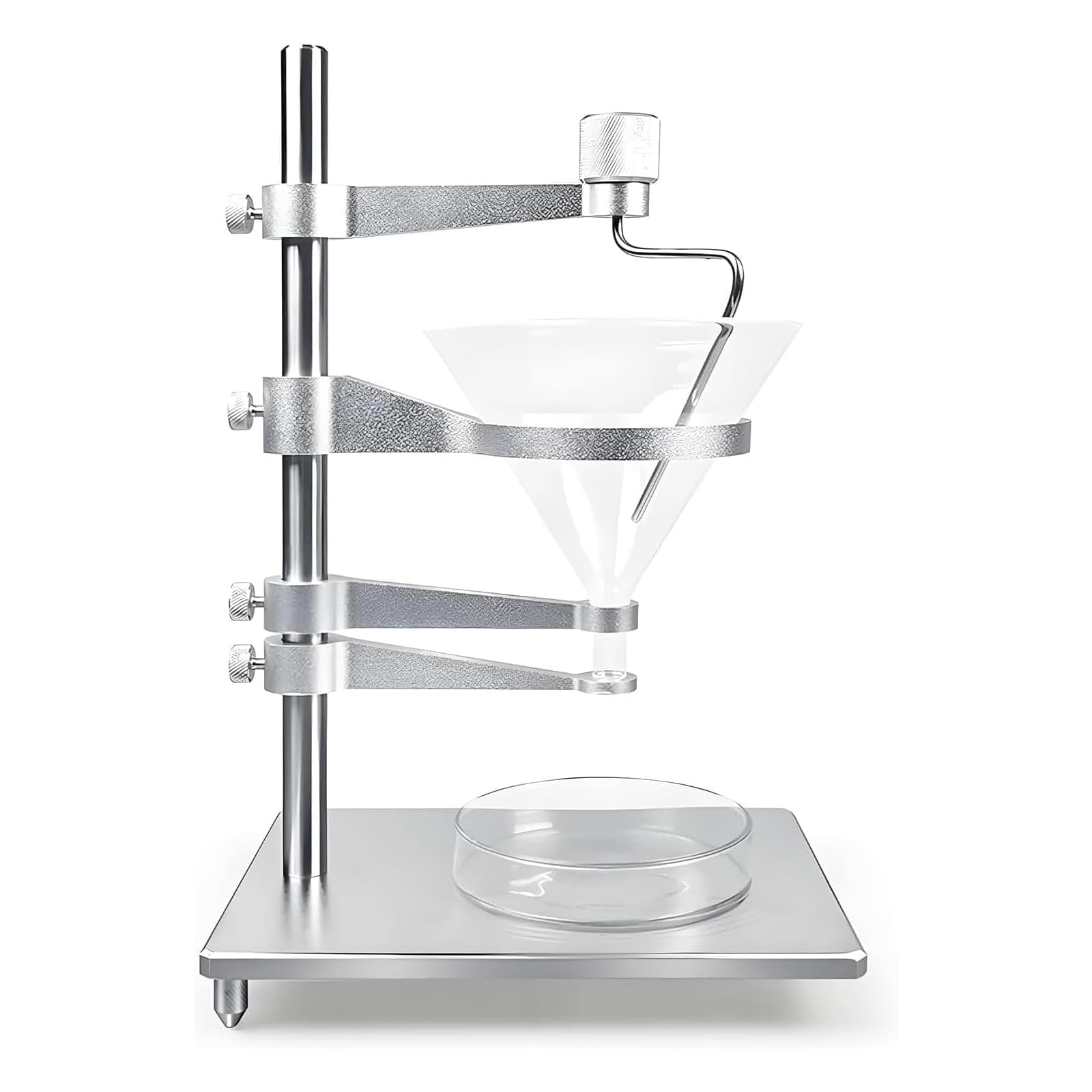 YXFAZPP Angle of Repose Tester, Powder Surfaces Activity Tester, Stainless Steel Bracket, Adjustable, Circular Disc, for Accurate Materials Detection