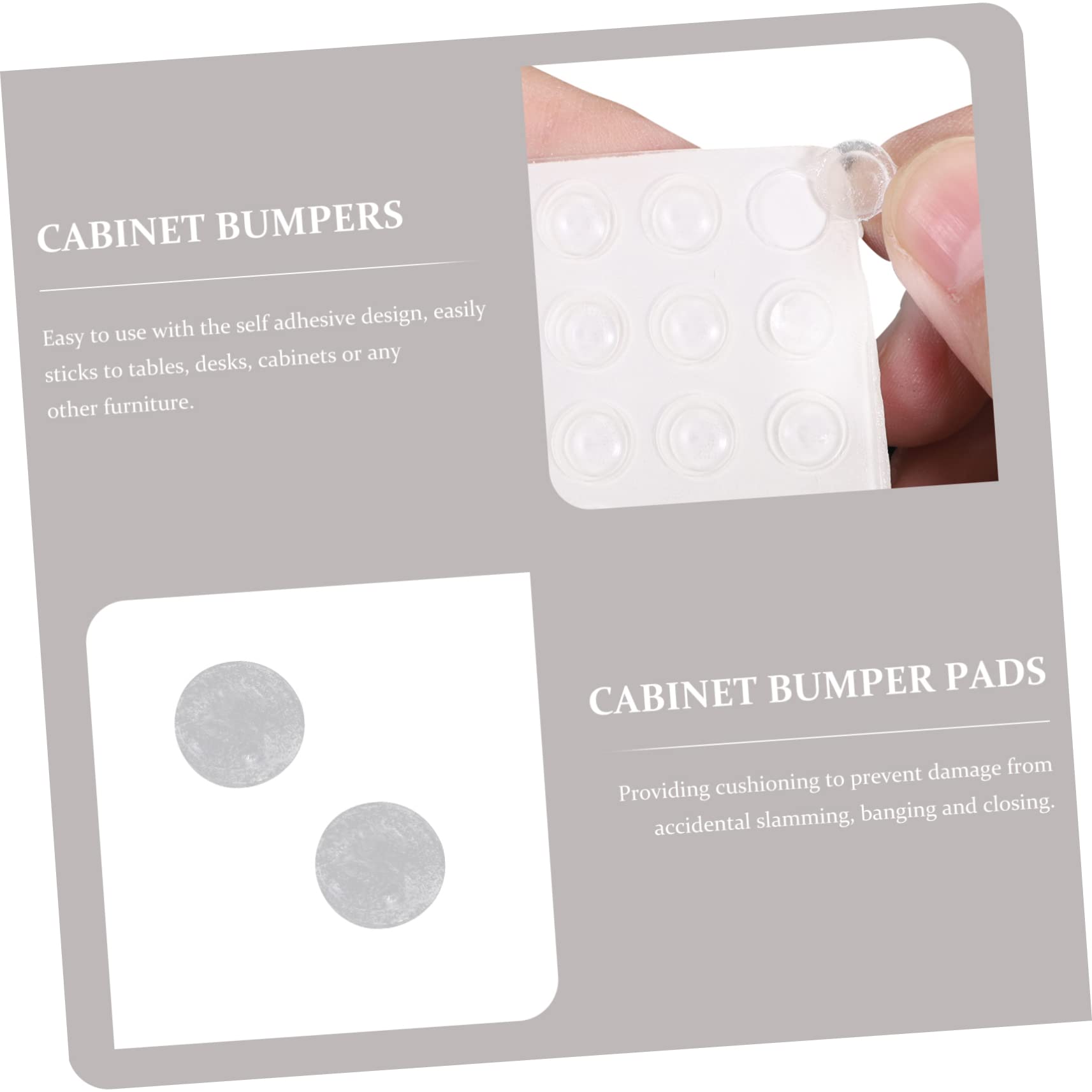 EXCEART 5 Set Particelle Colloidali Anti-collisione Paracolpi Per Ante Dell'armadio Trasparenti Paraurti Del Gabinetto Paraurti Della Porta Dell'armadio Paracolpi Per Mobili 2 Fogli*5