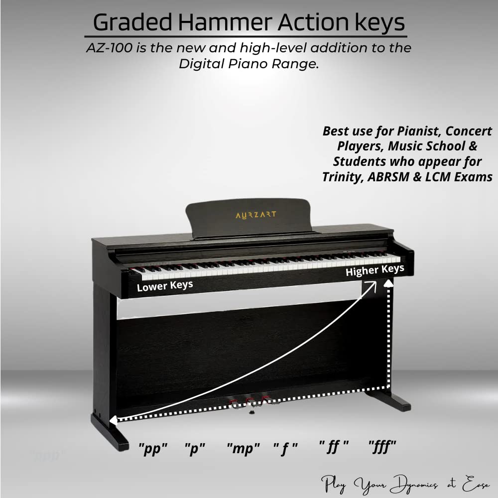 Aurzart AZ-100 88-Keys Digital Piano | Graded Hammer Action