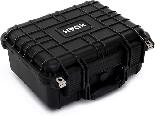 Miniatura 7 de Koah Funda rígida de plástico resistente a la intemperie con espuma personalizable (13 x 11 x 6 pulgadas), a prueba de agua y golpes, para cámaras,