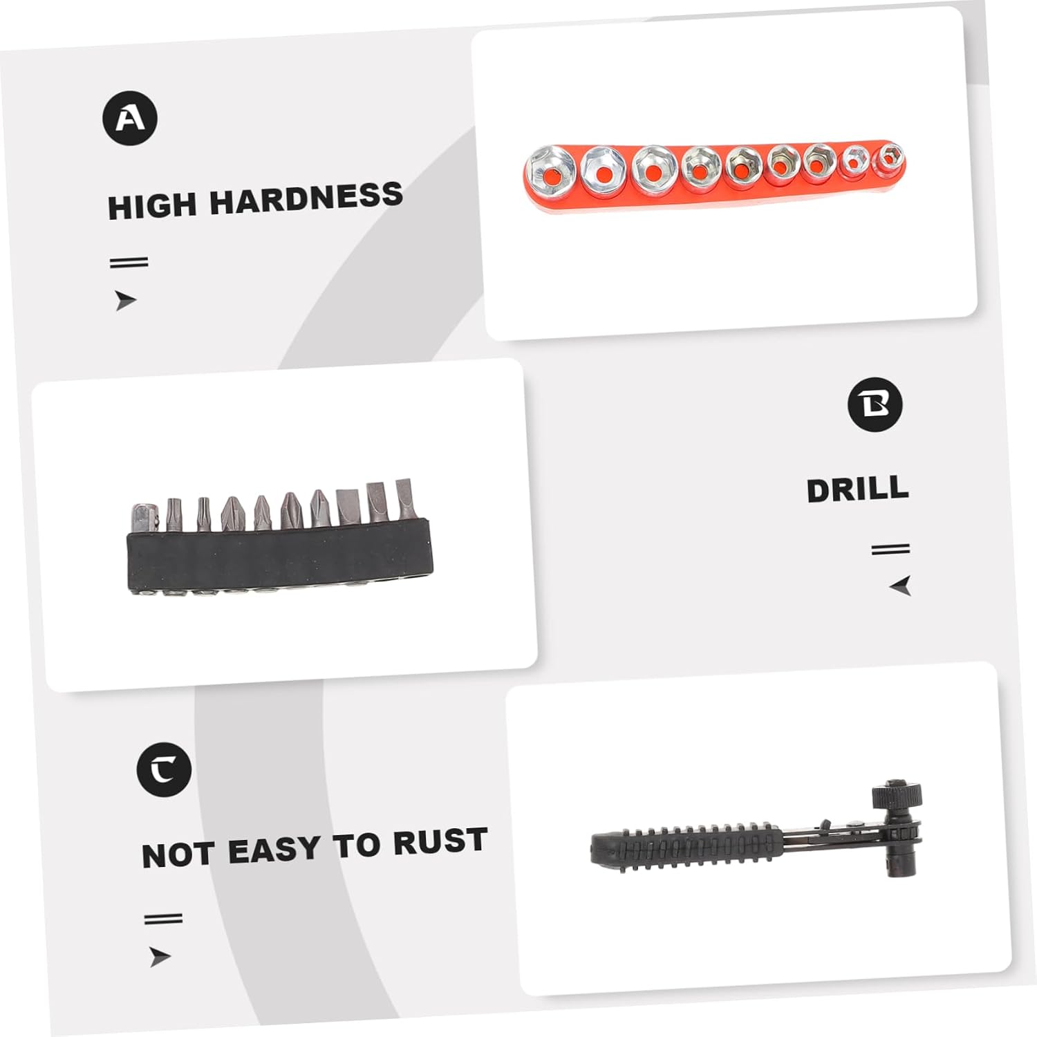POPETPOP 1set Flexible Drill Bit Shaft Kit Screwdriver Bits Interface for Electric Drill High Hardness for Home Appliances