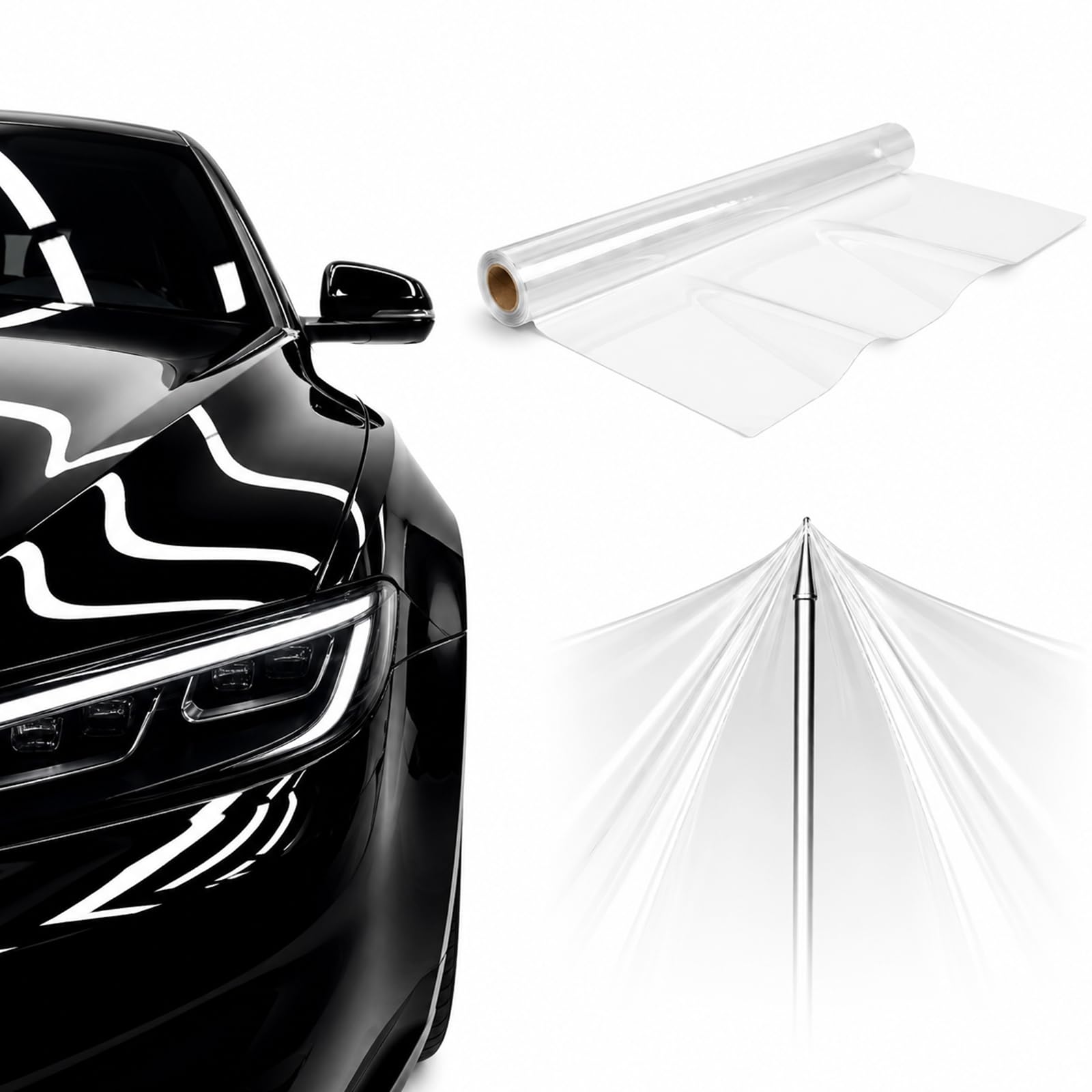 Film de protection de la peinture TPU premium clair et finition transparente éclatante 7,5m