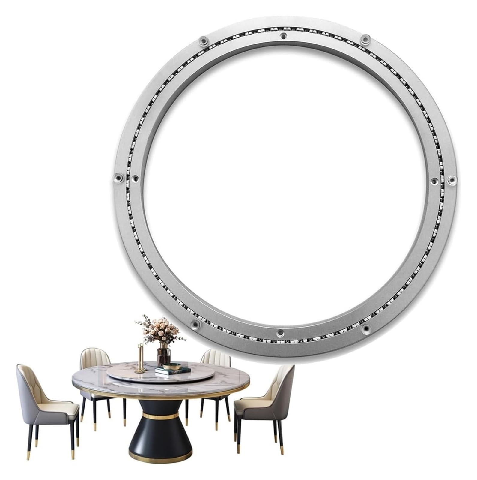 Heavy Duty Aluminium Draaitafel Roterende Lager Ronde Eettafel Gladde Draaibare Plaat Voor Tafelblad Dienen Beurs Displays 662038212