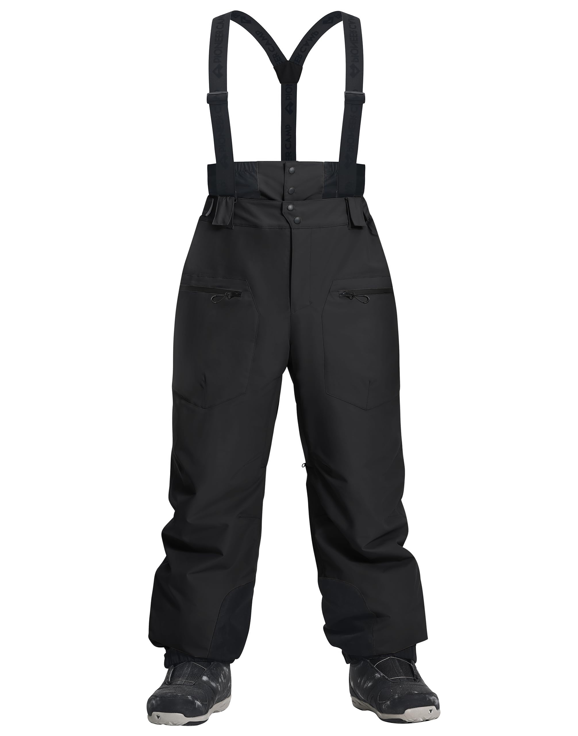 Pioneer Camp Skihose Herren Baggy Wasserdicht 15000mm - Ski Hose mit Verstellbaren Trägern & Belüftung - Snowboard Hose Herren für Tiefschnee - Atmungsaktiv 7000g/㎡, Winddicht, Robust