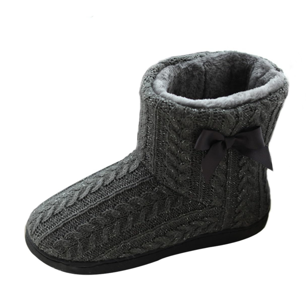 Botas de Casa para Mujer, Invierno, Punto, Suela Gruesa Antideslizante