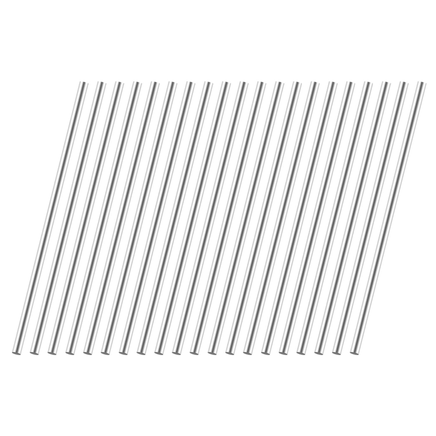 20pcs 2mm x 200mm 304 Stainless Steel Round Rods,Solid Shaft Bar Stock for CNC Lathe Cutting, DIY Crafts, Model Car Airplane Ship Axle