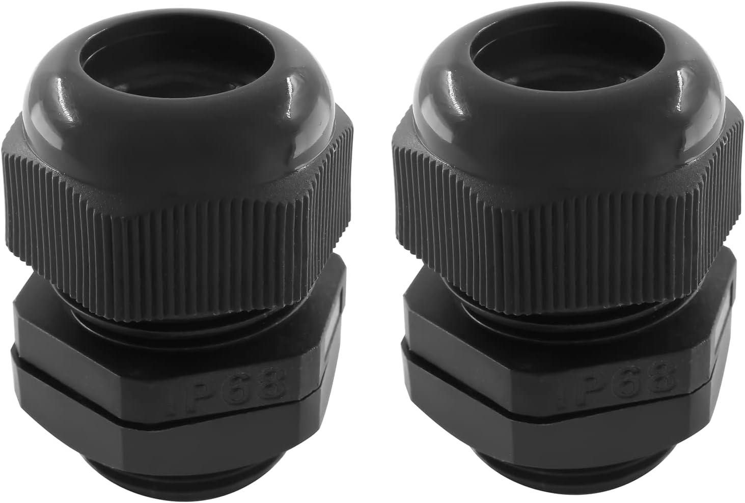 Cionyce 2 Pack NPT 1 Cable Glands Black Cord Grips Nylon Strain Relief