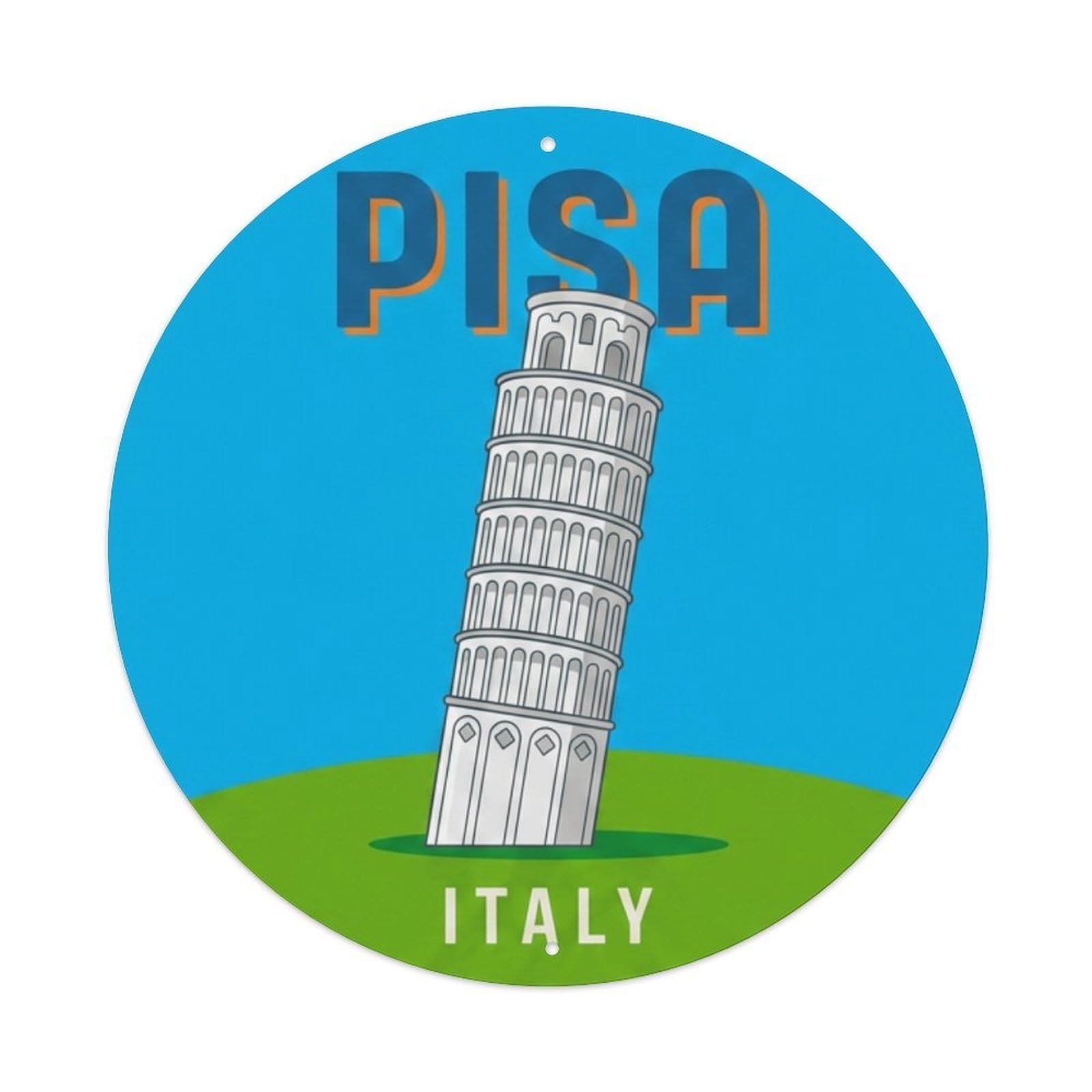 Metal Tin Sign Retro Travel Italy Pisa
