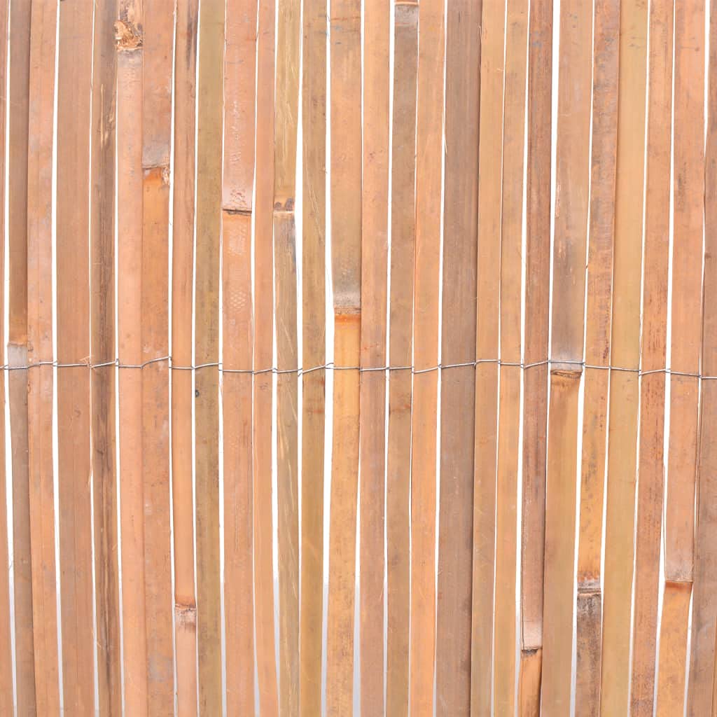 Ogrodzenie bambusowe, 2 sztuki, 100 x 400 cm, ogrodzenie ogrodowe, ochrona przed wzrokiem, na taras, do ogrodu, z naturalnego materiału bambusowego i nierdzewnego wzornictwa, jako dekoracyjna