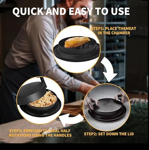 Miniatura 5 de TwoRock - Trituradora de pollo, trituradora de carne con asas y base antideslizante, máquina herramienta trituradora para cerdo, carne de res y