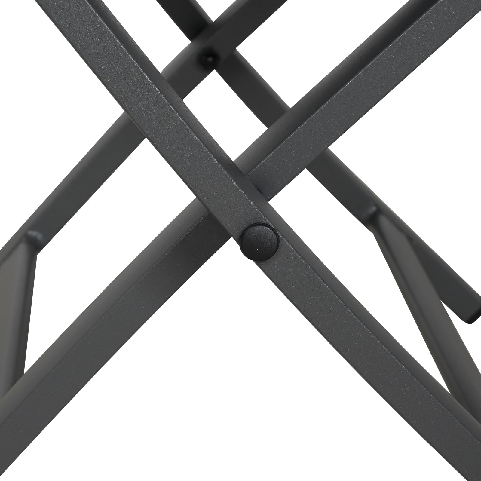 Grand patio Sgabello Poggiapiedi Pieghevole con Gambe in Alluminio, Multifunzionale Sgabellino, Piccolo Moderno Appoggia Piedi, Resistente Sgabello per Giardino, Salotto, Nero 40 x 41 x 45cm