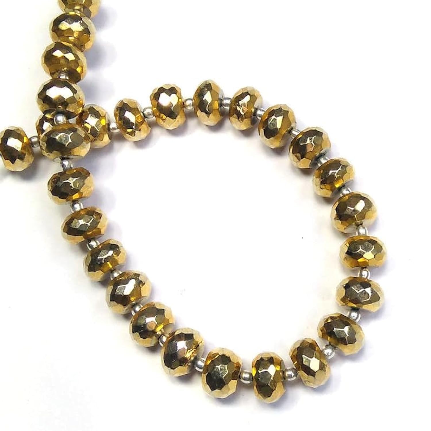 Perles la fabrication de bijoux en pierre précieuse pyrite naturelle ronde 7-8 mm