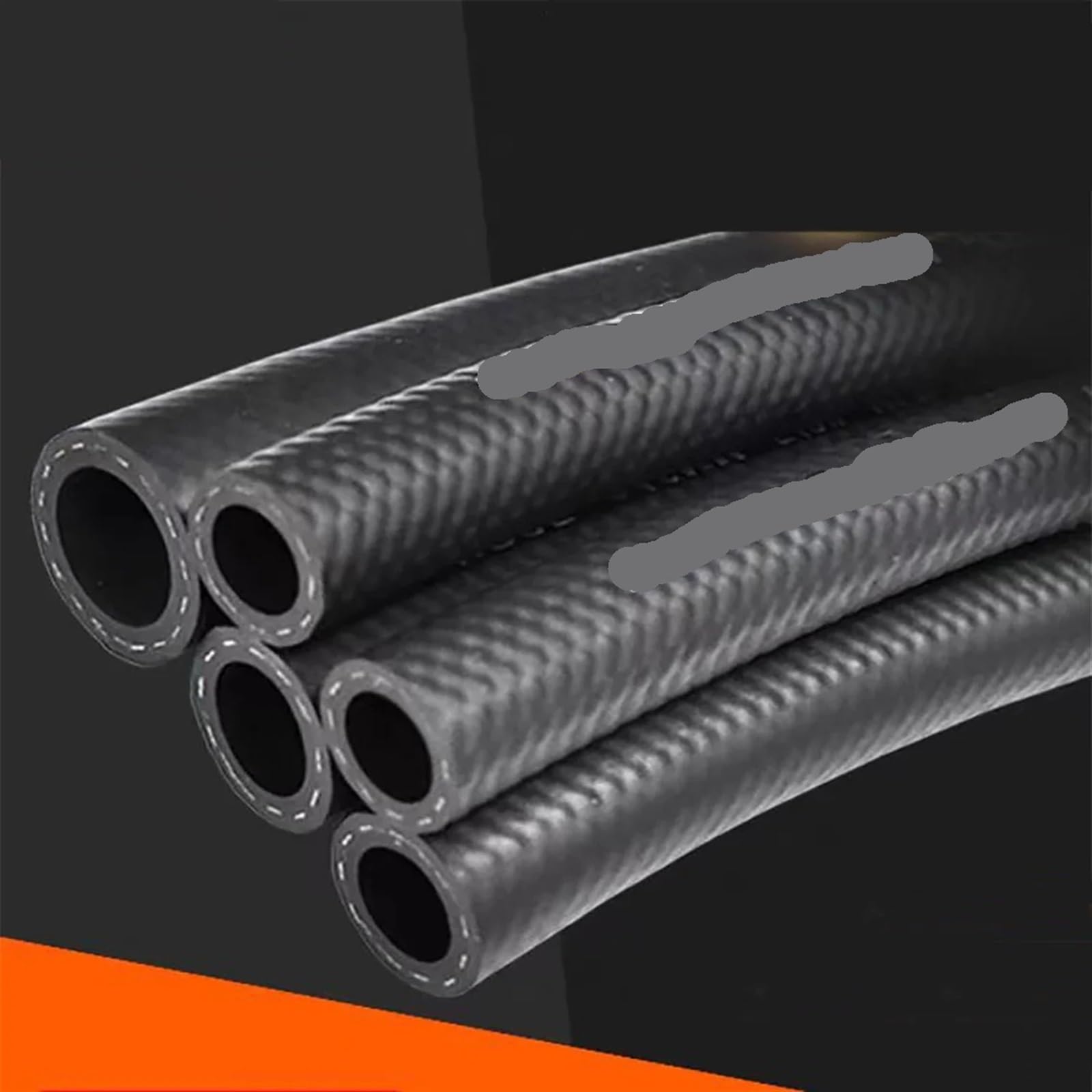 Tubo Gasolina Moto Manguera de gasolina de 1 m, tubería for motor diésel, tubería de combustible de alta presión, resistente a altas temperaturas, tubería de goma negra for suministro de aceite(Inside