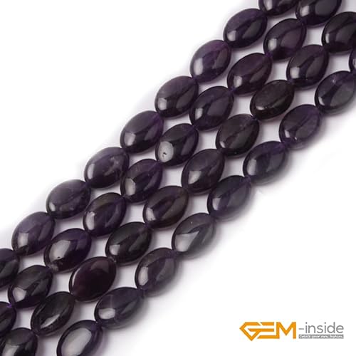 Miniatura 8 de GEM-Inside - Cuentas ovaladas naturales de 0.394 x 0.551 in, ojo de tigre amarillo, piedras preciosas de energía curativa para la fabricación de