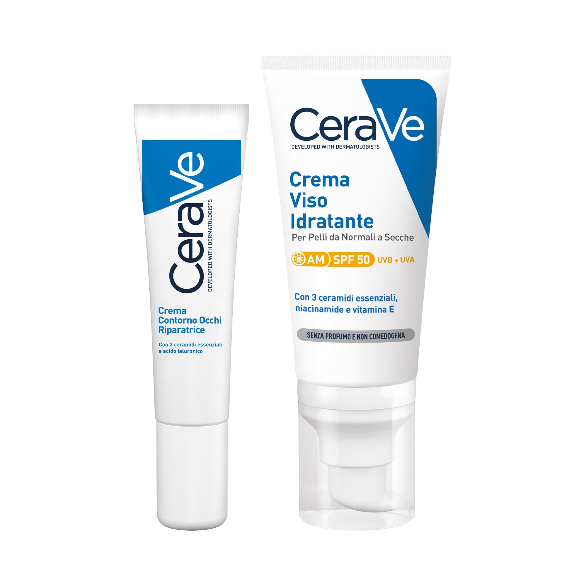 Kit Routine CeraVe Crema Viso SPF30 e Contorno Occhi