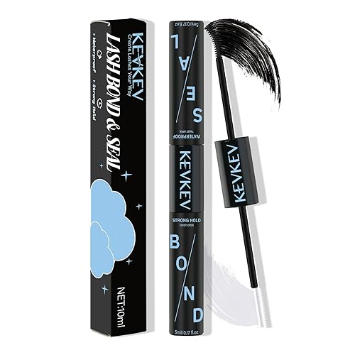 KevKev Pegamento de pestañas para racimos de pestañas, impermeable, 72 horas, fijación fuerte y sellado de pestañas (0.3 onzas líquidas, adhesivo