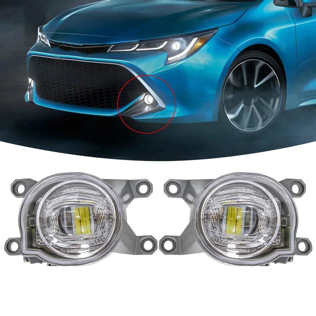 Lampa przeciwmgielna do Toyoty do Corolla Hatchback 2019 2020 2021 4-drzwiowa lampa do jazdy dziennej DRL światła przeciwmgielne przewody przełącznik przekaźnik (lampa)