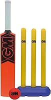 Gunn & Moore Kids Cricket Set: Safe Molded Bat, Soft Ball & All-Weather Stumps for Ages 4-8