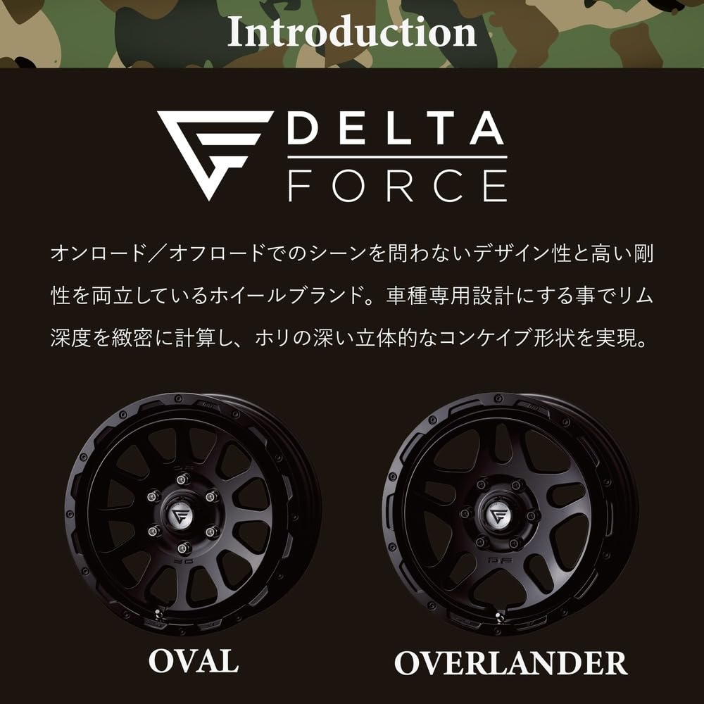 Amazon.co.jp: 【デリカD:5 MC前】DELTA FORCE OVAL 16×7.0J 5/114.3 +