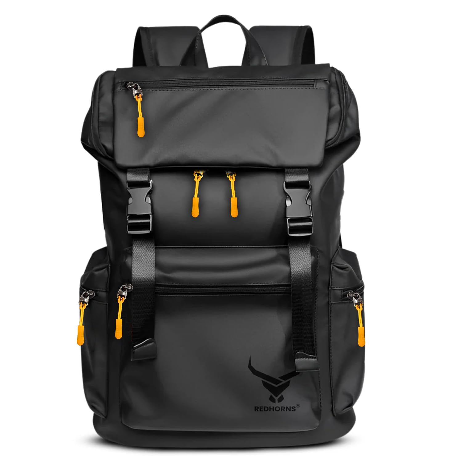 redhorns Classic 30L Faux Leather Laptop Backpack 15.6-Inch, Water Resistant Anti theft 2 Compartment Travel, College, Office, School for Men & Women - (Navy Blue)-picture-15