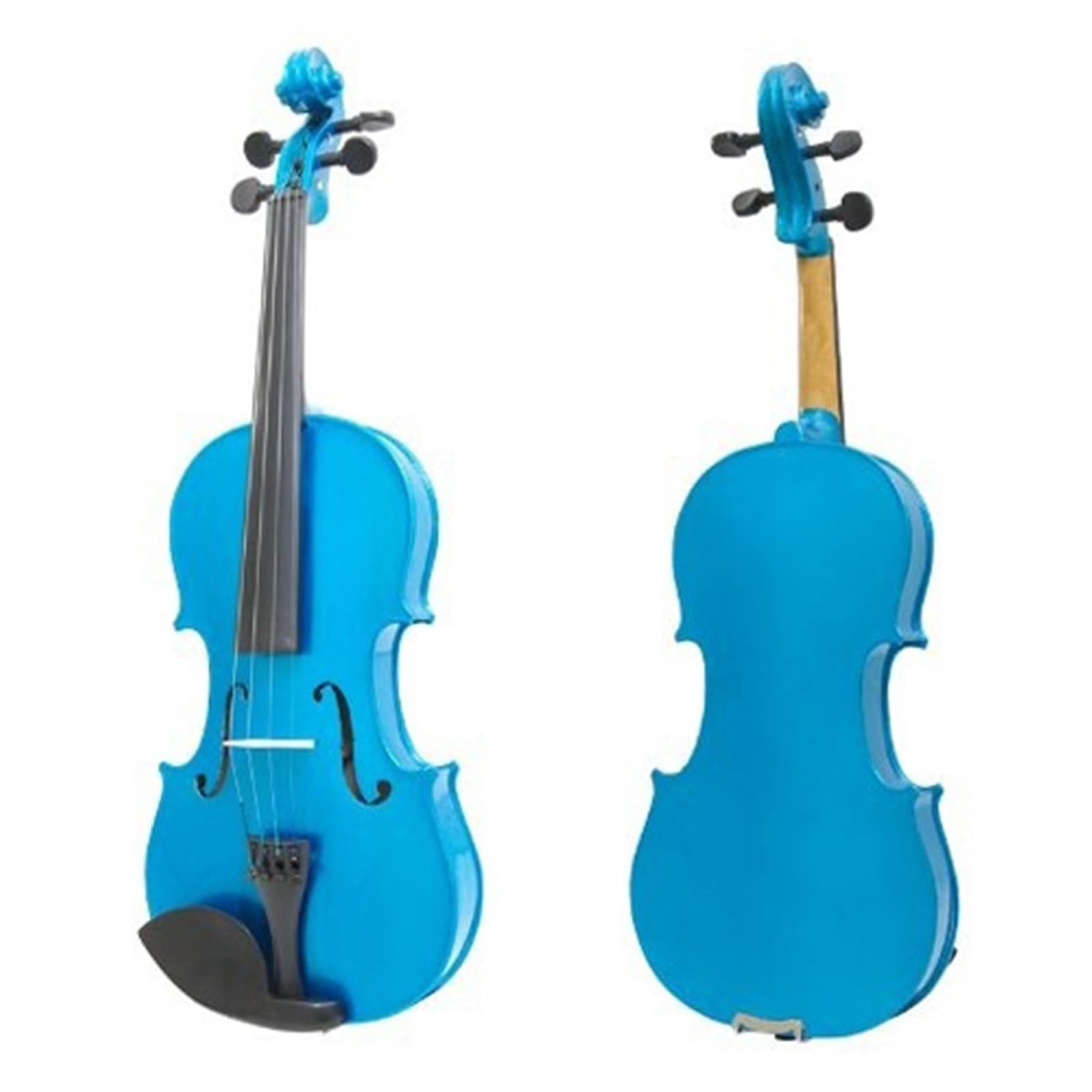 Violon Tenue De Violon Pleine Grandeur Bleu 4/4 Violon Acoustique En Bois D'érable Avec Étui Nœud Pour Débutant Cadeau Musical