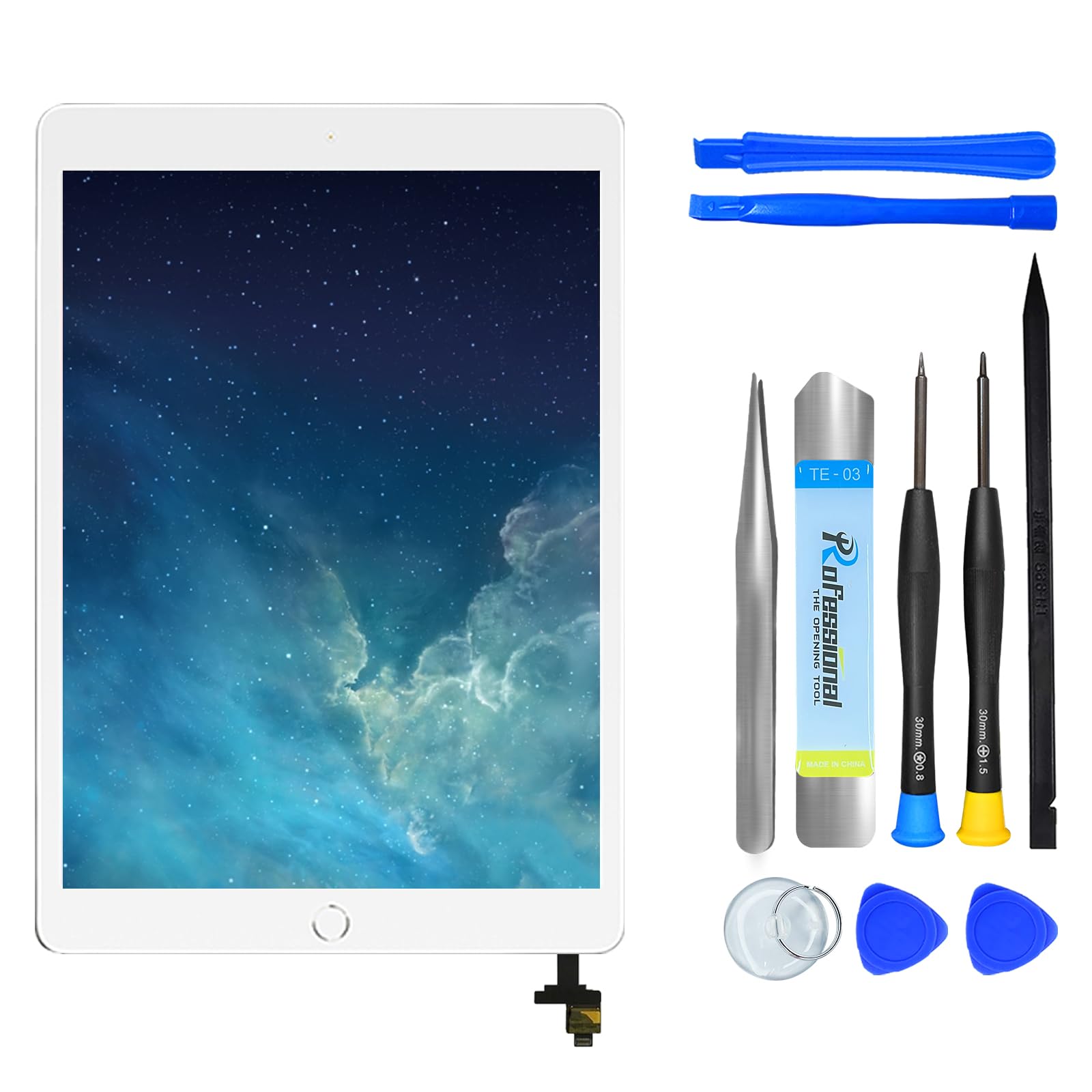 NB+ Touchscreen Digitizer für iPad mini 1 mini 2 Display 7,9 Zoll, iPad 2012 2013(A1432 A1455 A1489 A1490 A1491) Generation, mit Home Button, mit Werkzeug Set, mit Vorab klebender(Weiß)