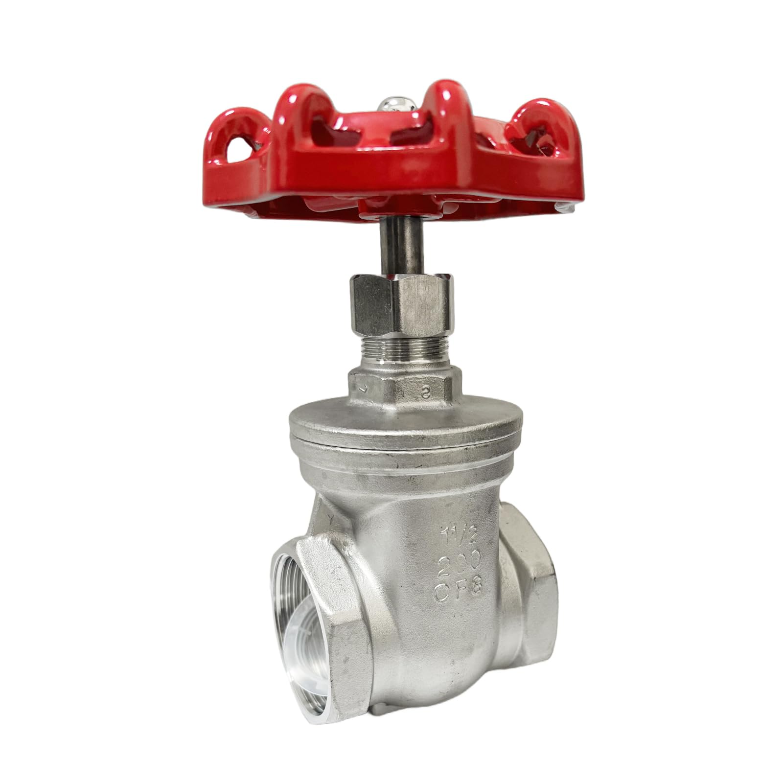 ZKH 2 válvulas de compuerta resistentes – Válvula de compuerta giratoria NPT de acero inoxidable hembra x hembra de 1-1/2 pulgadas