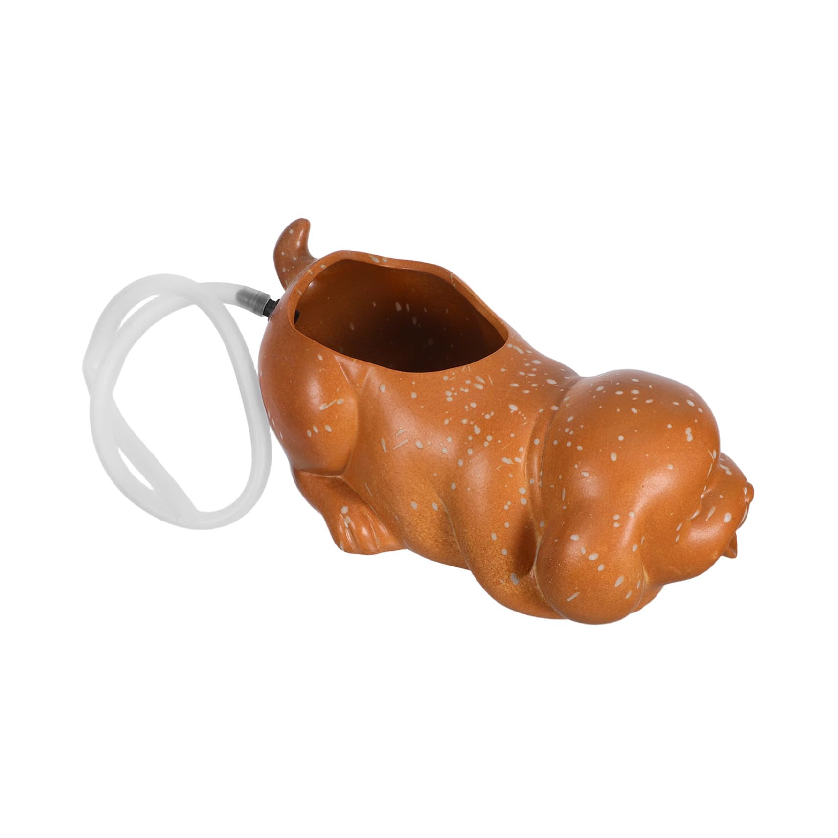 BESTonZON Fontana in Ceramica Beccuccio d Acqua Decorazione Per Acquario Scultura Forma Di Pesca Accessori Per Fontana Da Patio Cascata in Barattolo Per Esterno