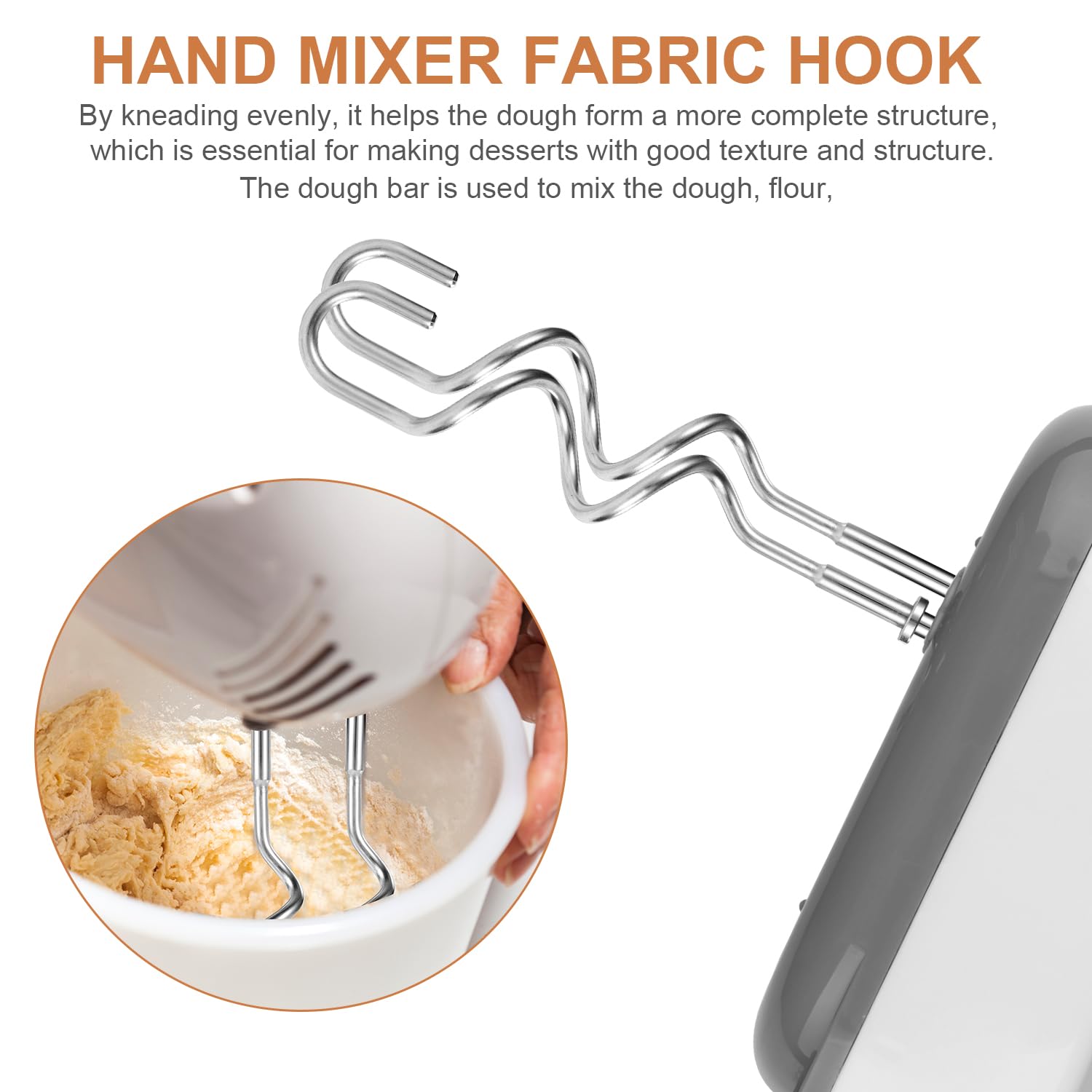 Knead Dough Bread Hand Mixer Bread Dough Dough Hook On Hand Mixer