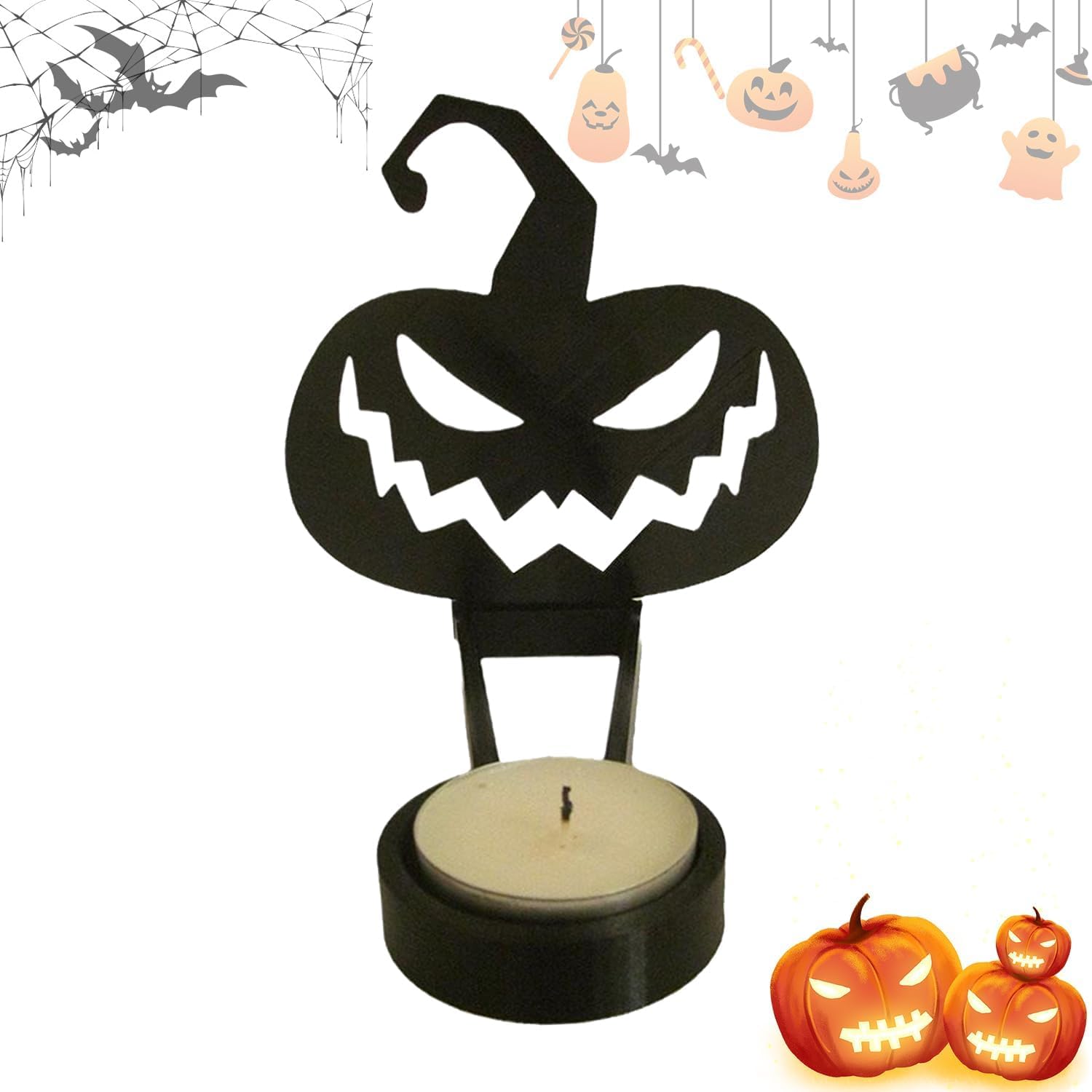 Déco Horreur Métal Bougeoir Nosferatu - Décoration Halloween Effrayante Et Vintage Décoration Nosferatu