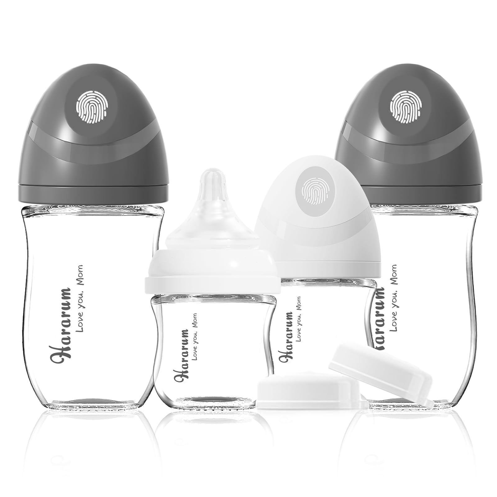 Babyflache aus Glas, Anti-Kolik Babyflaschen für Neugeborene