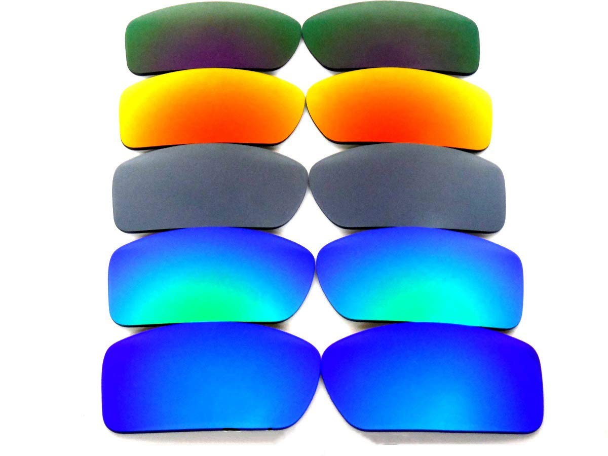 Galaxy Replacement Lenses for Oakley Gascan Blue&Green&Gray&Red&Purple Color Polarized 5 Pairs,