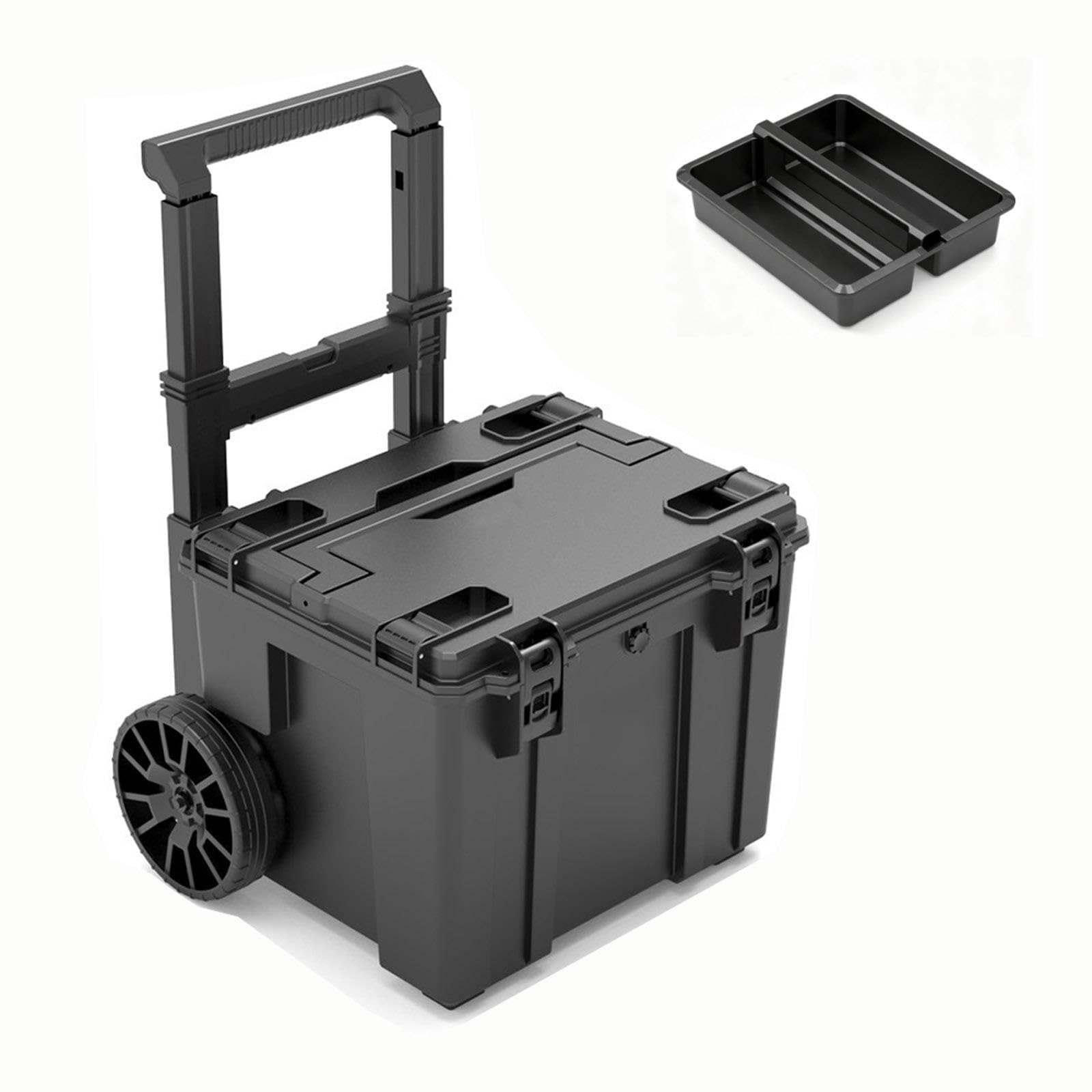 Caisse Outil Roulant Modulaire, Boite Peche avec Poignée