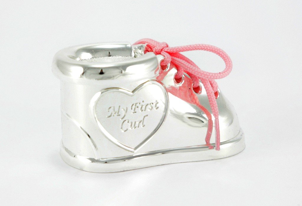 Scatolina Curl Dose placcato argento scarpe da ginnastica ragazzo ragazza battesimo scatola regalo + BRILLIBRUM FLYER, Zahn- & Lockendose mit Gravur (je bis 15 Zeichen