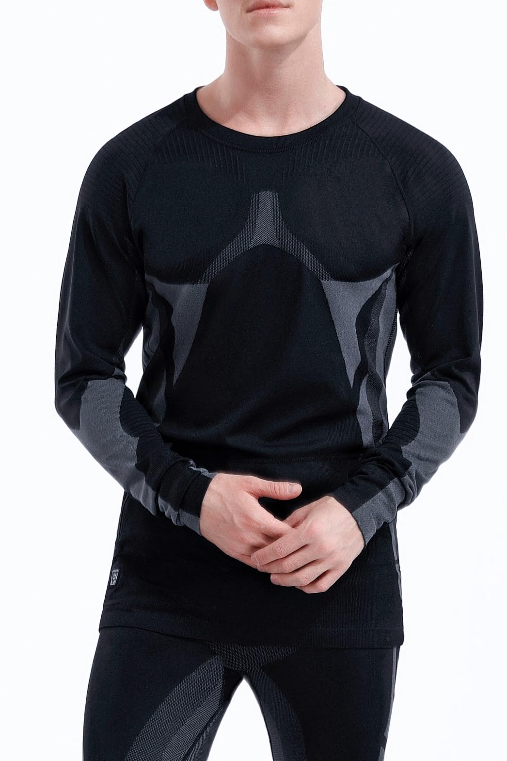 G-HEAT - Maglietta a maniche lunghe riscaldata, unisex, traspirante, elasticizzata. Usi: sport, tempo libero e lavoro all'aperto. Fornito con batteria e cavo di ricarica