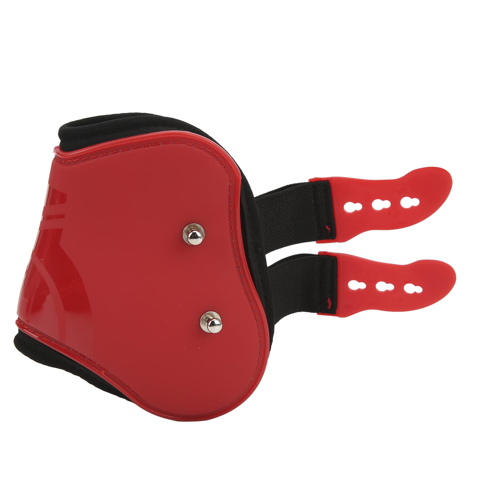 Jeanoko Set Protezioni per Gambe Cavallo 4 Pezzi Protezione Regolabile in Neoprene e PU per Attrezzatura Equestre da Salto e da Corsa (Set rosso davanti e dietro Medio)